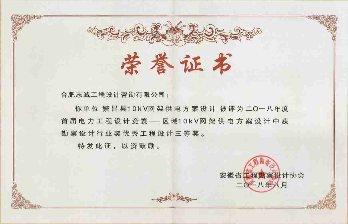 獲獎(jiǎng)證書